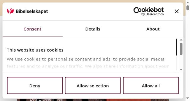 Screenshot of bibel.no