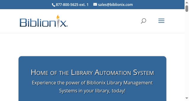 Screenshot of biblionix.com