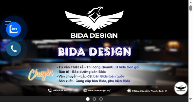 Screenshot of bidadesign.vn