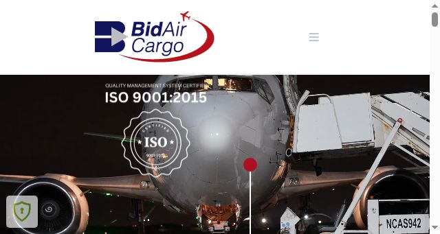 Screenshot of bidaircargo.co.za
