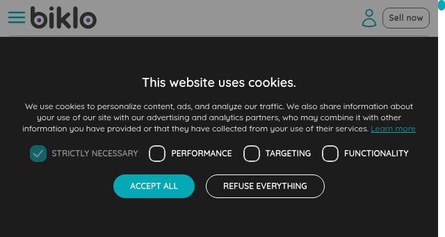 Screenshot of biklo.co.uk