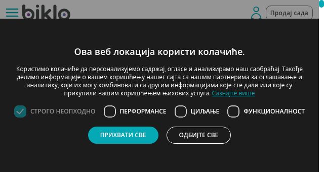 Screenshot of biklo.me
