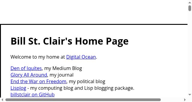 Screenshot of billstclair.com