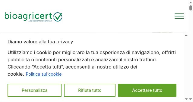 Screenshot of bioagricert.org