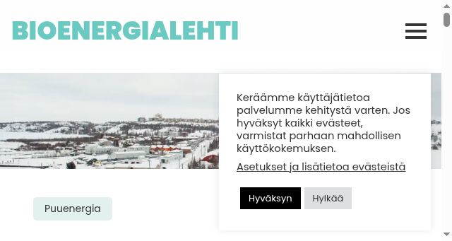 Screenshot of bioenergialehti.fi