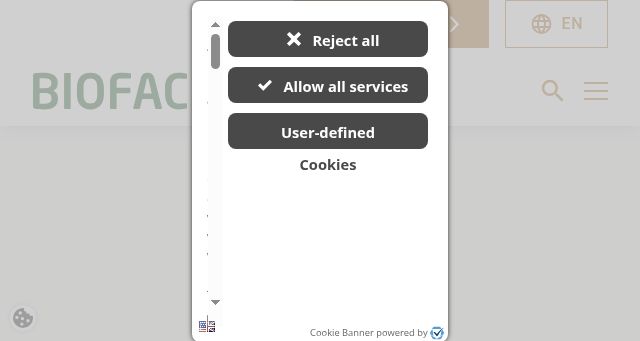 Screenshot of biofach.de