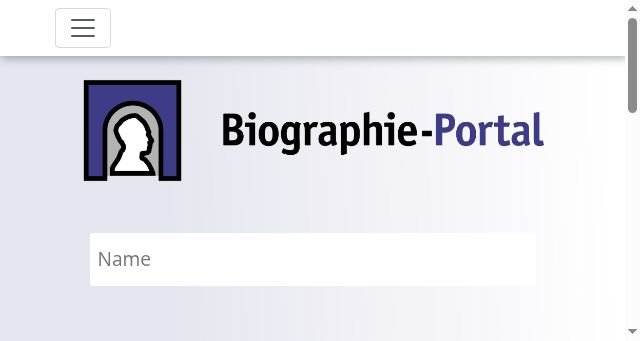 Screenshot of biographie-portal.eu