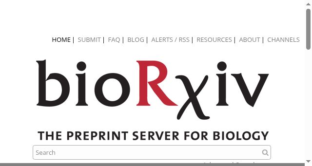 Screenshot of biorxiv.org
