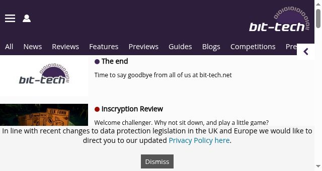 Screenshot of bit-tech.net
