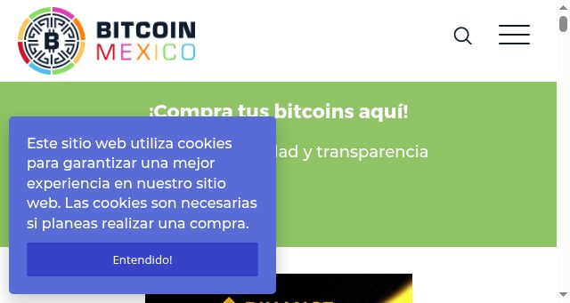 Screenshot of bitcoin.com.mx