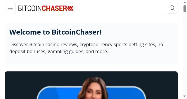 Screenshot of bitcoinchaser.com