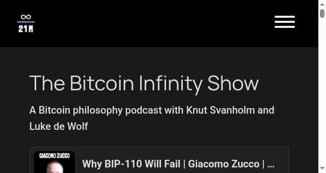 Screenshot of bitcoininfinityshow.com