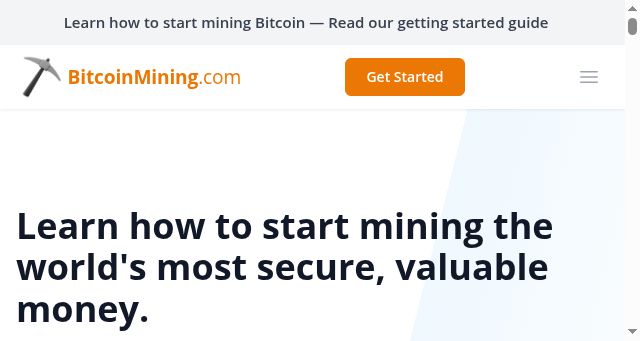 Screenshot of bitcoinmining.com