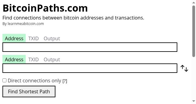 Screenshot of bitcoinpaths.com