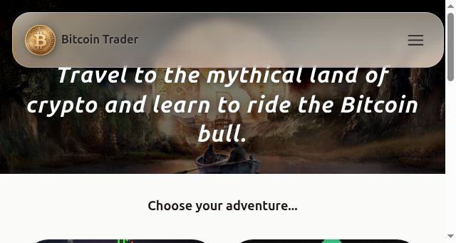 Screenshot of bitcointrader.com