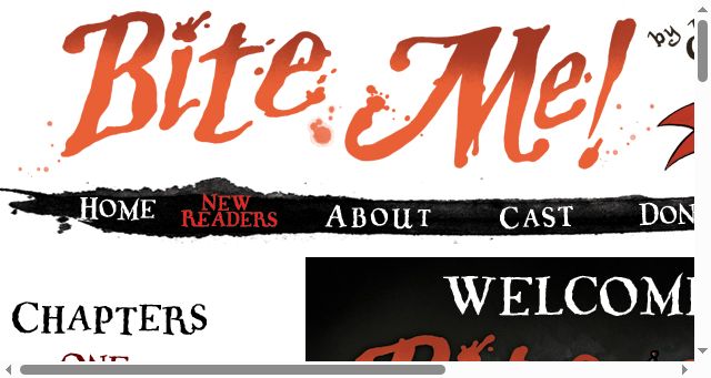 Screenshot of bitemecomic.com