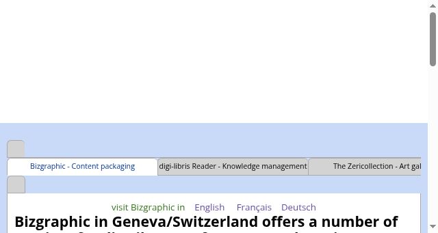 Screenshot of bizgraphic.ch