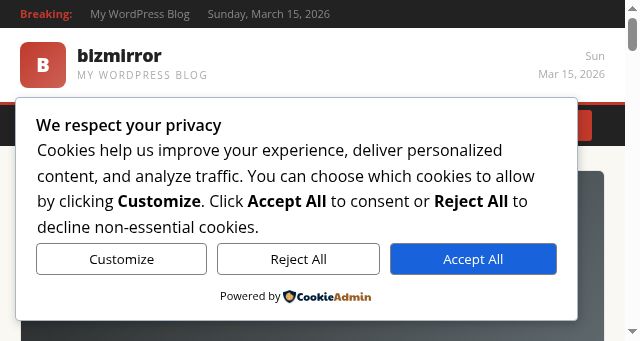 Screenshot of bizmirror.co.uk