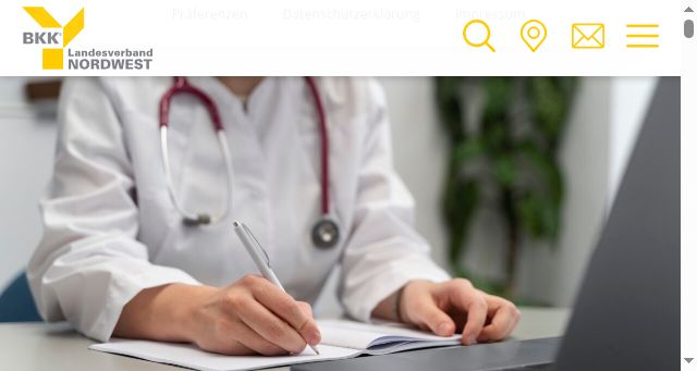 Screenshot of bkk-nordwest.de