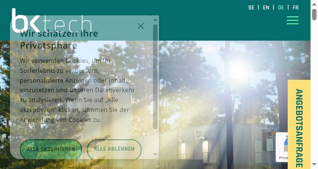 Screenshot of bktechgroup.de
