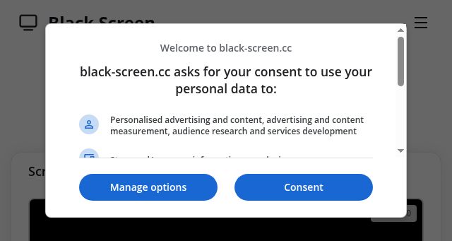 Screenshot of black-screen.cc