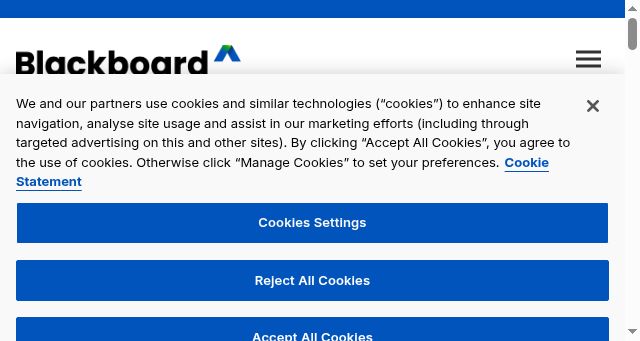 Screenshot of blackboard.com