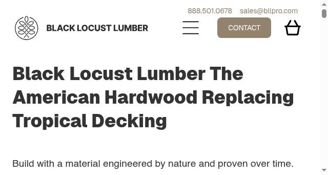 Screenshot of blacklocustlumber.com
