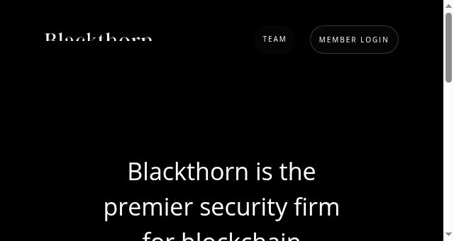 Screenshot of blackthorn.xyz
