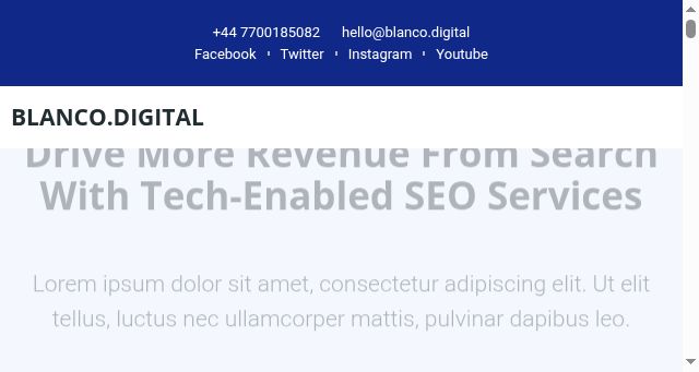 Screenshot of blanco.digital