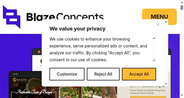 Screenshot of blazeconcepts.co.uk