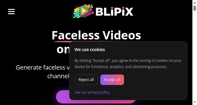 Screenshot of blipix.pro