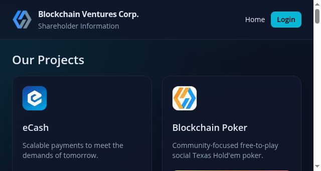 Screenshot of blockchain.ventures