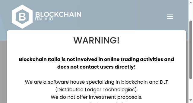 Screenshot of blockchainitalia.io