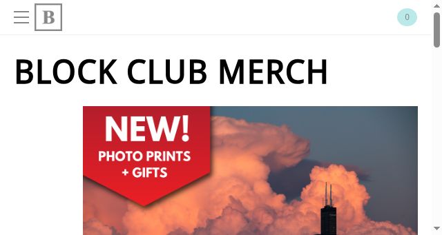 Screenshot of blockclubchicago.shop