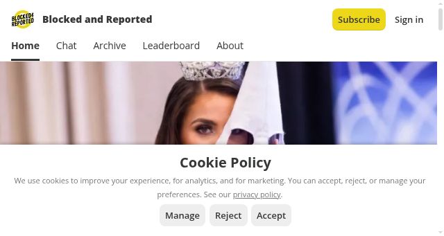Screenshot of blockedandreported.org