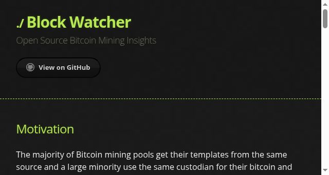 Screenshot of blockwatcher.org
