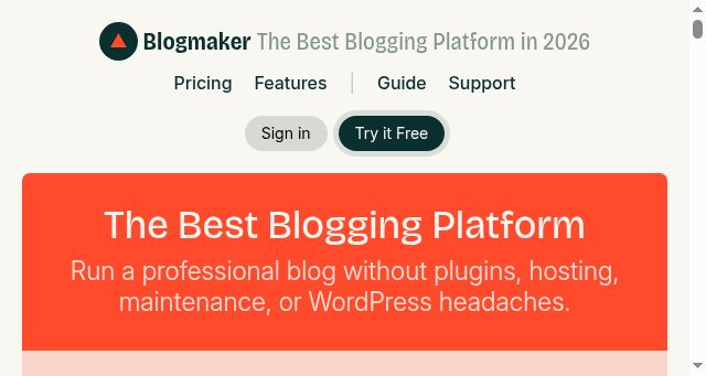 Screenshot of blogmaker.app