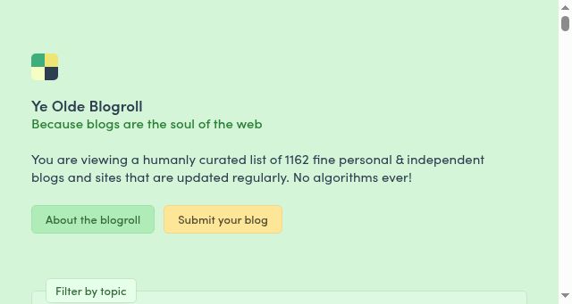Screenshot of blogroll.org