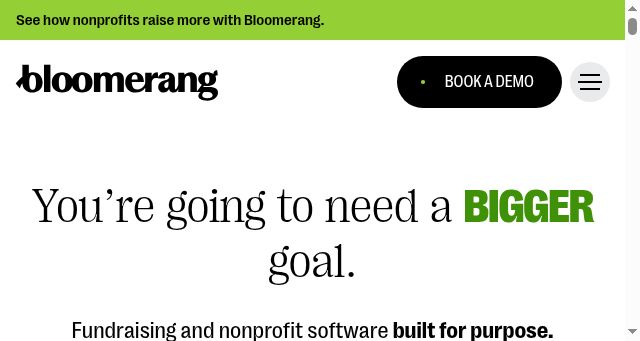 Screenshot of bloomerang.co