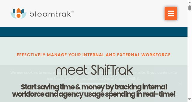 Screenshot of bloomtrak.com