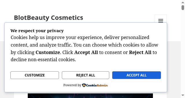 Screenshot of blotbeautycosmetics.com