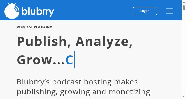 Screenshot of blubrry.com