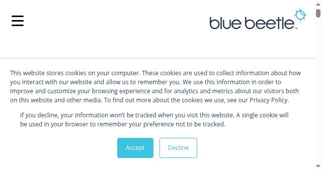 Screenshot of bluebeetle.ae