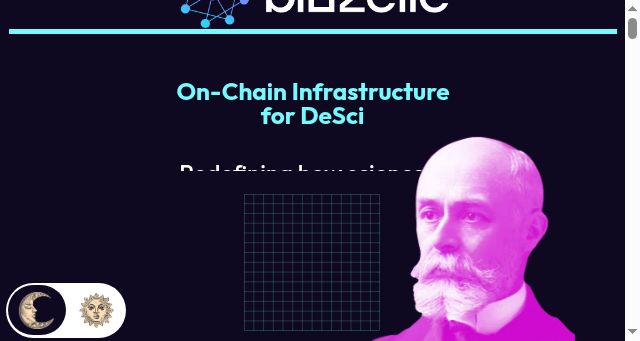 Screenshot of bluzelle.com