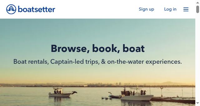 Screenshot of boatsetter.com