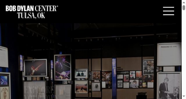 Screenshot of bobdylancenter.com