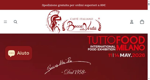 Screenshot of boccadellaveritacaffe.it