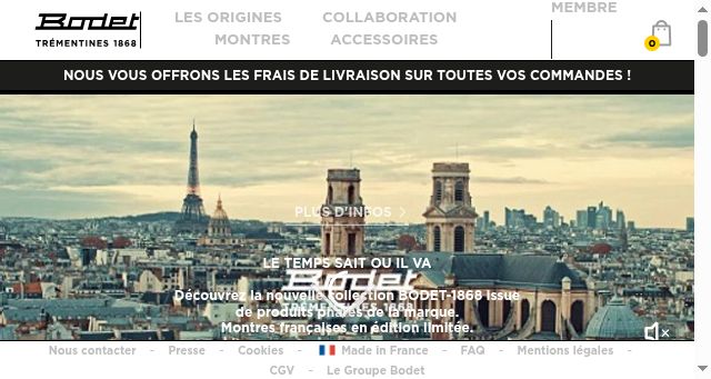 Screenshot of bodet-1868.com