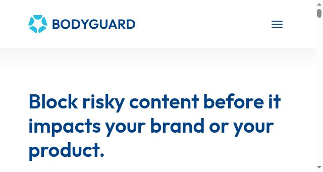 Screenshot of bodyguard.ai