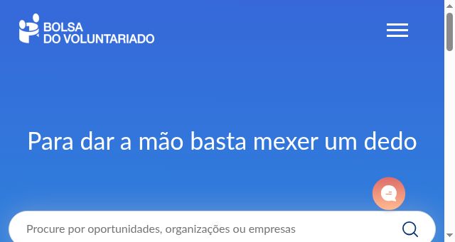 Screenshot of bolsadovoluntariado.pt
